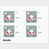 Sticker Rectangulaire Tennis Christmas Cadeaux Tags (Feuille)