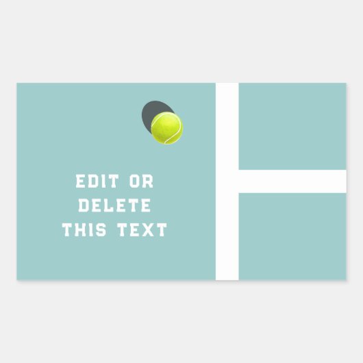 Sticker Rectangulaire Tennis créatif (Devant)