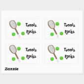 Sticker Rectangulaire Tennis Rocks (Feuille)