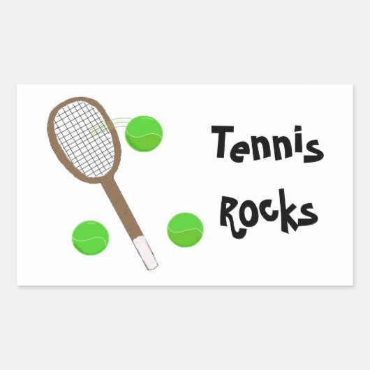 Sticker Rectangulaire Tennis Rocks (Devant)