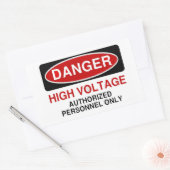 Sticker Rectangulaire Tension élevée dangereuse (Enveloppe)