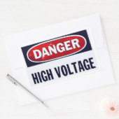 Sticker Rectangulaire Tension élevée dangereuse (Enveloppe)