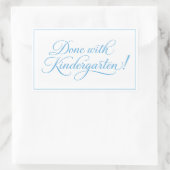 Sticker Rectangulaire Terminé avec le script Sweet Blue pour la maternel (Sac)