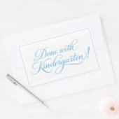 Sticker Rectangulaire Terminé avec le script Sweet Blue pour la maternel (Enveloppe)