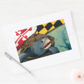 Sticker Rectangulaire Terrapin, citoyen du Maryland, tortue (Enveloppe)