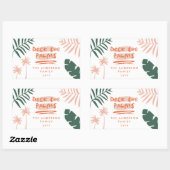 Sticker Rectangulaire terrasse palmiers noël tropical moderne (Feuille)