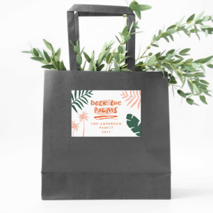 Sticker Rectangulaire terrasse palmiers noël tropical moderne