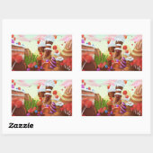 Sticker Rectangulaire Terre De Chocolat (Feuille)