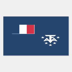 Sticker Rectangulaire Terres australes et antarctiques françaises