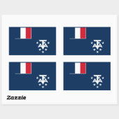 Sticker Rectangulaire Terres australes françaises de l'Antarctique (Feuille)