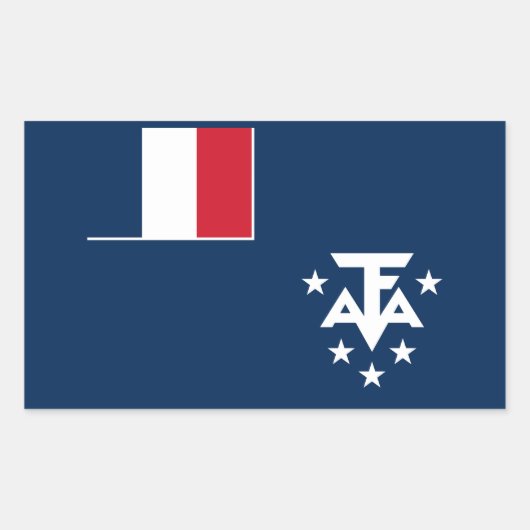 Sticker Rectangulaire Terres australes françaises de l'Antarctique (Devant)