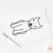 Sticker Rectangulaire Terrier américain à bec (Oreilles hachées) (Enveloppe)