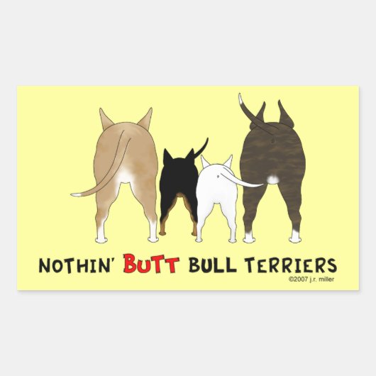 Sticker Rectangulaire Terriers de Nothin' Butt Bull (Devant)