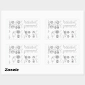 Sticker Rectangulaire Tesla Elecro-Magnet Motor Patent US381968 p 1-4 (Feuille)