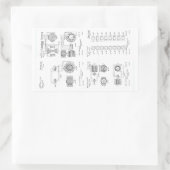 Sticker Rectangulaire Tesla Elecro-Magnet Motor Patent US381968 p 1-4 (Sac)