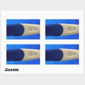 Sticker Rectangulaire Test positif de grossesse (Feuille)