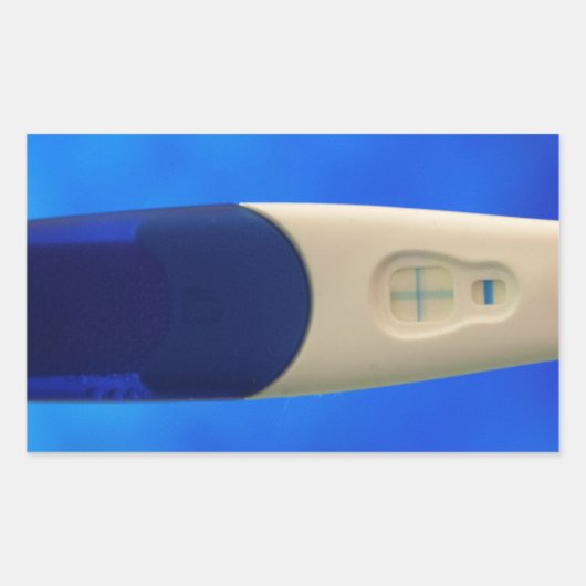 Sticker Rectangulaire Test positif de grossesse (Devant)