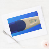 Sticker Rectangulaire Test positif de grossesse (Enveloppe)