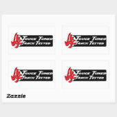 Sticker Rectangulaire Testé de la piste réglée par touche (Feuille)