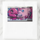 Sticker Rectangulaire Tête bizarre (Sac)