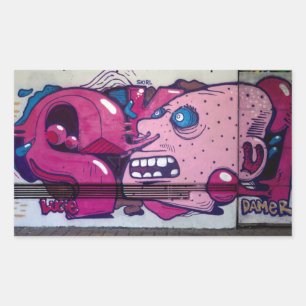 Sticker Rectangulaire Tête bizarre