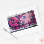 Sticker Rectangulaire Tête bizarre (Enveloppe)