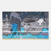 Sticker Rectangulaire Tête bizarre (Devant)