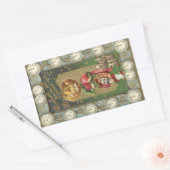 Sticker Rectangulaire Tête citrouille avec Kilt Vintage (Enveloppe)