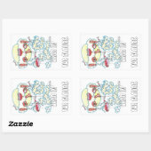 Sticker Rectangulaire Tête Dans Les Nuages (Feuille)