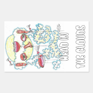 Sticker Rectangulaire Tête dans les nuages