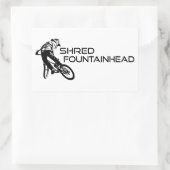 Sticker Rectangulaire Tête de fontaine Shred VTT Virginia (Sac)