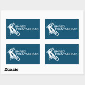 Sticker Rectangulaire Tête de fontaine Shred VTT Virginia (Feuille)