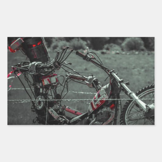 Sticker Rectangulaire tête métallique (Devant)