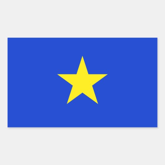 Sticker Rectangulaire Texas, Drapeau du Texas (1836-1839) (Devant)