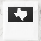 Sticker Rectangulaire Texas en blanc et noir (Sac)
