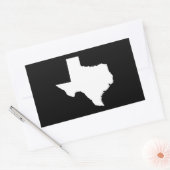 Sticker Rectangulaire Texas en blanc et noir (Enveloppe)