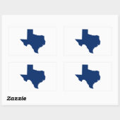Sticker Rectangulaire Texas en bleu (Feuille)