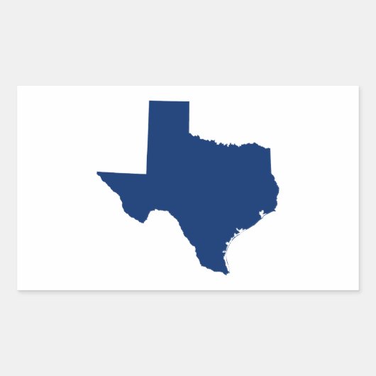 Sticker Rectangulaire Texas en bleu (Devant)
