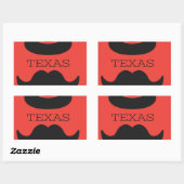 Sticker Rectangulaire Texas en rouge (Feuille)