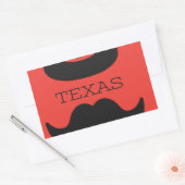 Sticker Rectangulaire Texas en rouge (Enveloppe)