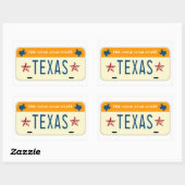 Sticker Rectangulaire Texas License Plate, L'État Lone Star (Feuille)