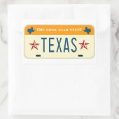 Sticker Rectangulaire Texas License Plate, L'État Lone Star (Sac)