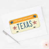 Sticker Rectangulaire Texas License Plate, L'État Lone Star (Enveloppe)