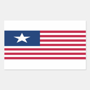 Sticker Rectangulaire Texas, Lone Star et Stripes