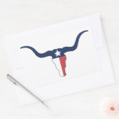Sticker Rectangulaire Texas Longhorn (Enveloppe)