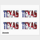 Sticker Rectangulaire Texas patriotique (Feuille)