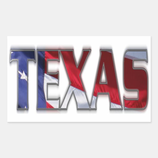 Sticker Rectangulaire Texas patriotique (Devant)