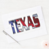 Sticker Rectangulaire Texas patriotique (Enveloppe)