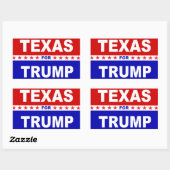 Sticker Rectangulaire Texas Pour Trump (Feuille)