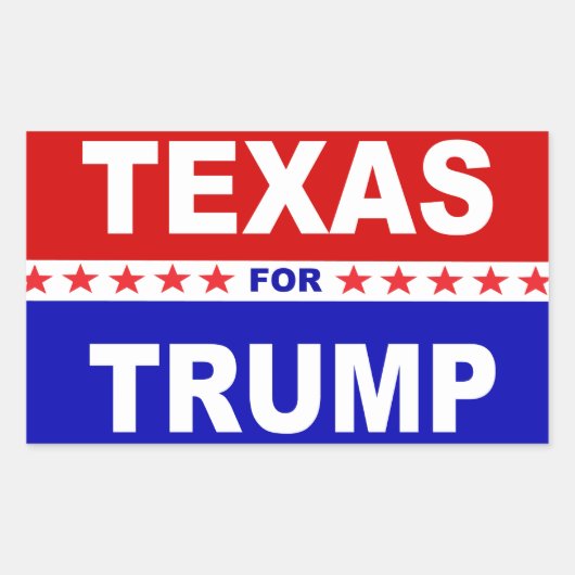 Sticker Rectangulaire Texas Pour Trump (Devant)